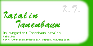 katalin tanenbaum business card